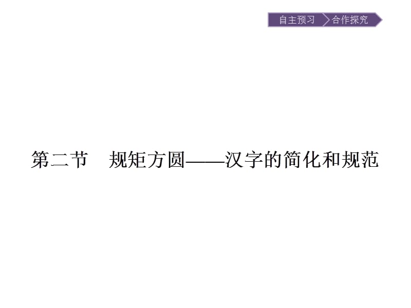 2020版语文高中人教版选修《语言文字应用》课件：第三课　第二节　规矩方圆——汉字的简化和规范 .pptx_第1页
