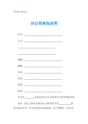 分公司承包合同.doc