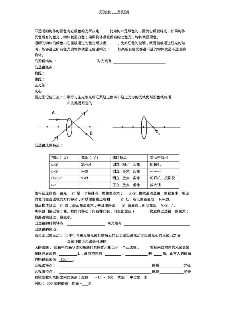 初中物理八年级复习总结(沪科版).pdf_第3页