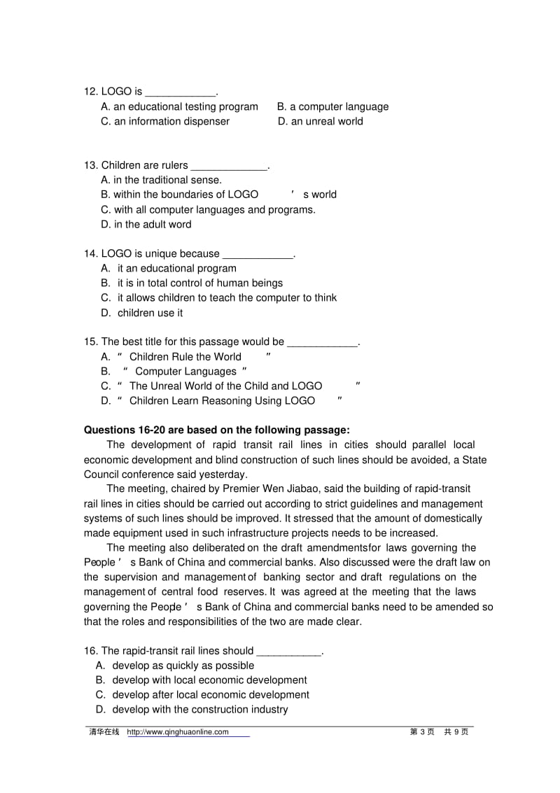 英语运用能力测试模拟题.pdf_第3页