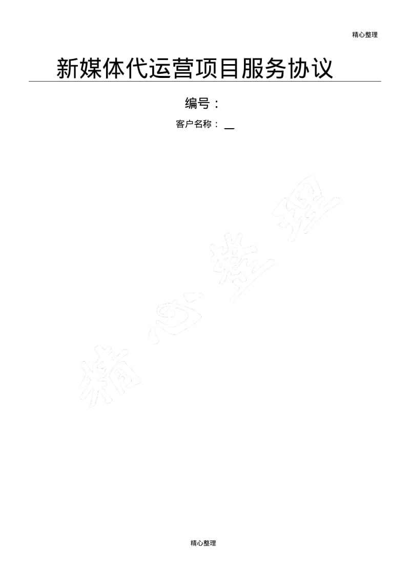湖南晟纳达新媒体代运营协议合同书.pdf_第1页
