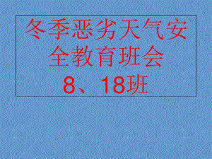 冬季恶劣天气安全教育班会.pdf