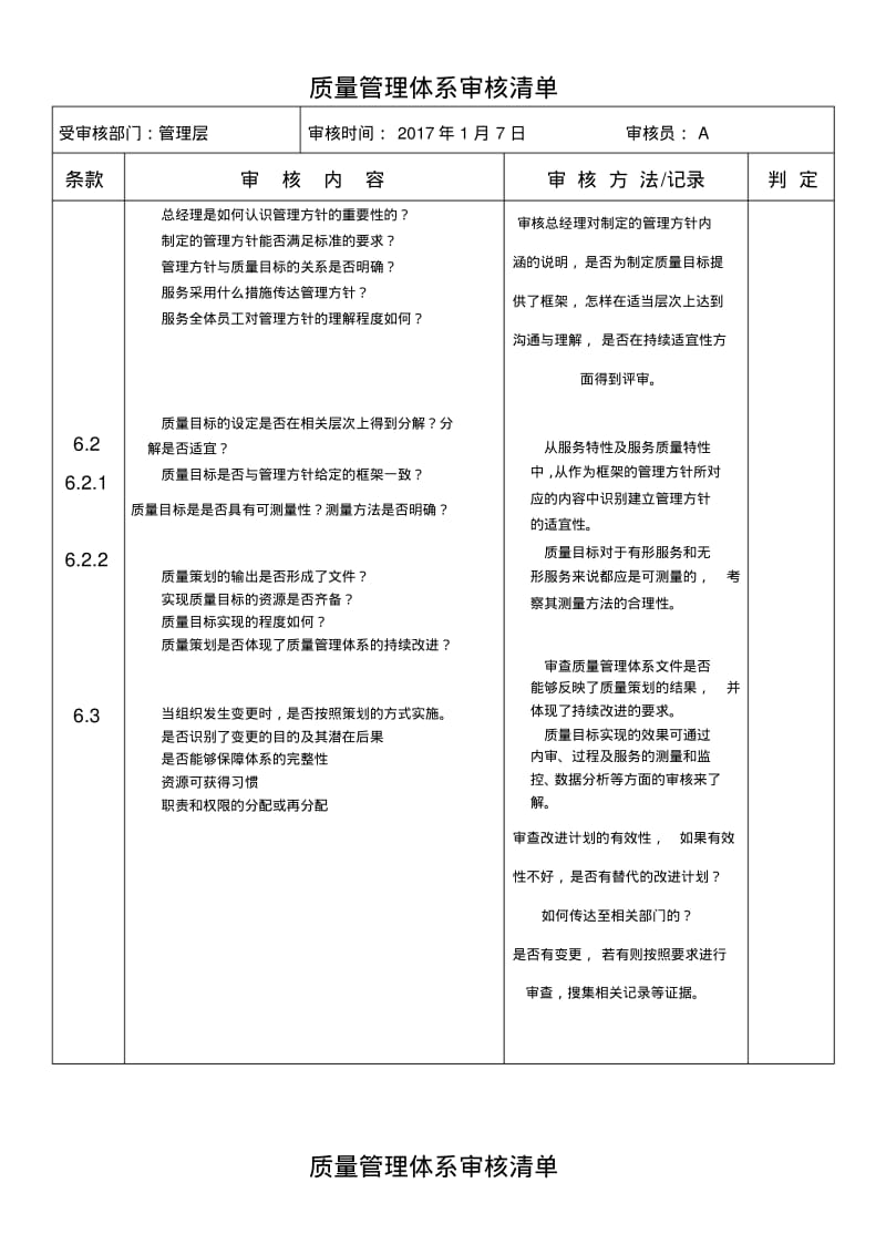 【优质文档】质量管理体系审核清单.pdf_第2页
