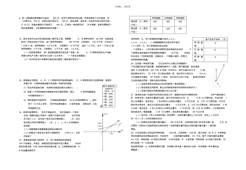 【优质文档】一次函数与不等式的综合决策.pdf_第2页