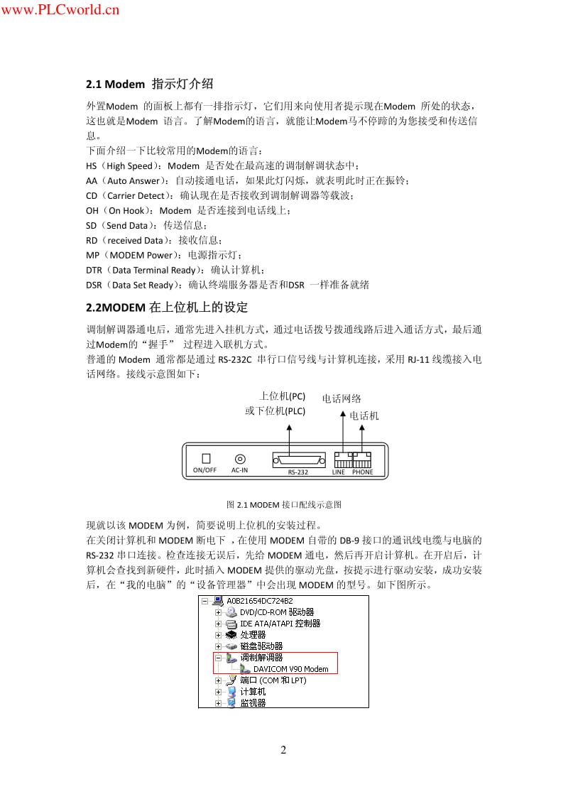 永宏PLC透过MODEM作远程通讯的方法.pdf_第2页