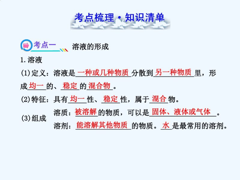 人教版中考化学专题复习第9单元《溶液》课件.pdf_第2页