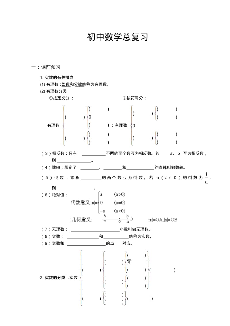 最新-初三数学总复习资料精品.pdf_第1页