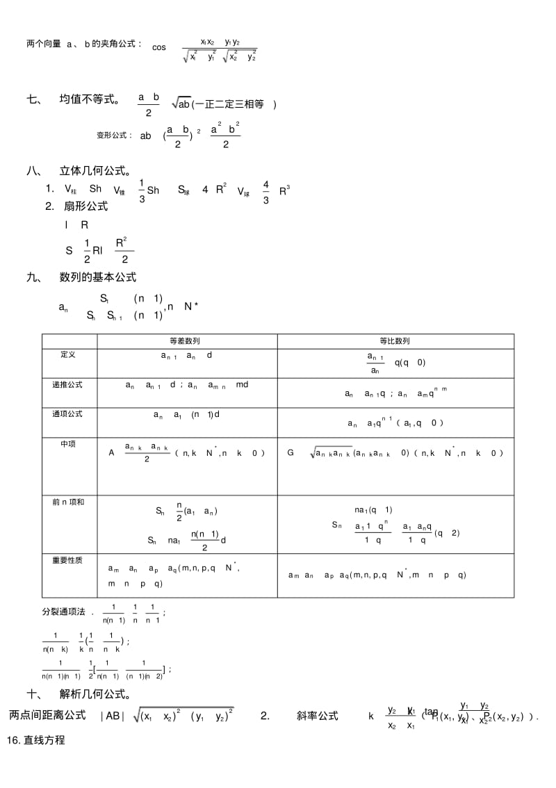 高考数学必考必背公式全集.pdf_第3页