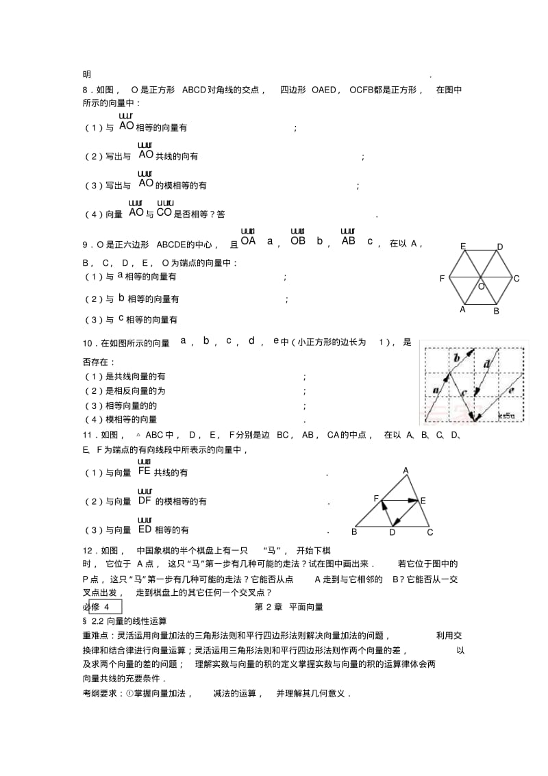 高考数学第一轮复习精品试题：平面向量.pdf_第2页