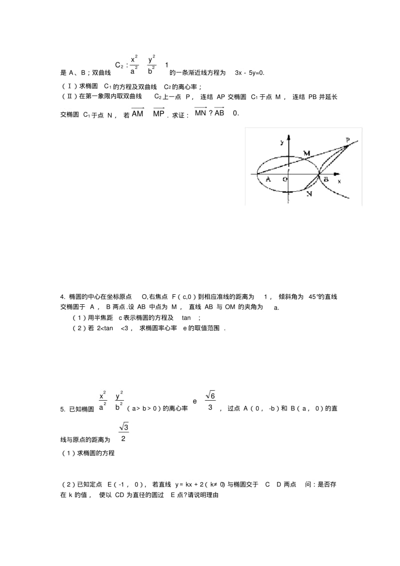全国卷高考数学圆锥曲线大题集大全.pdf_第2页