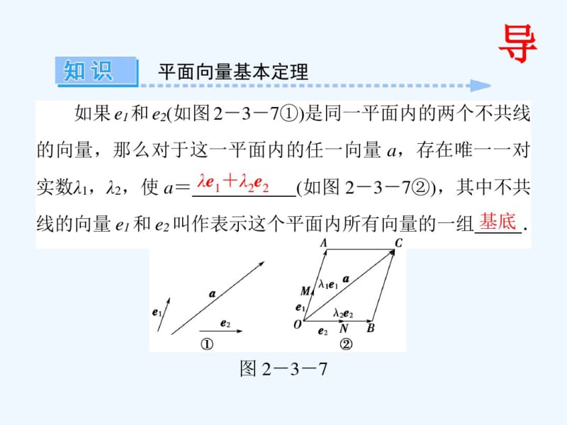 江西省吉安县第三中学北师大版高中数学选修2-1课件：2.3向量的坐标表示和空间向量基本定理.pdf_第3页