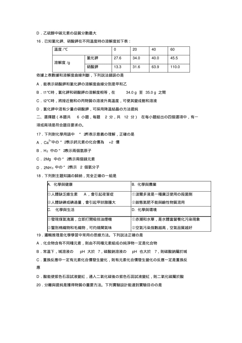2018年山东省青岛市中考化学试卷.pdf_第3页
