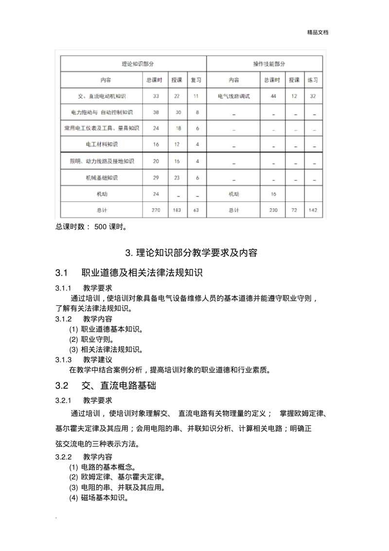 维修电工,电工教学大纲.pdf_第3页