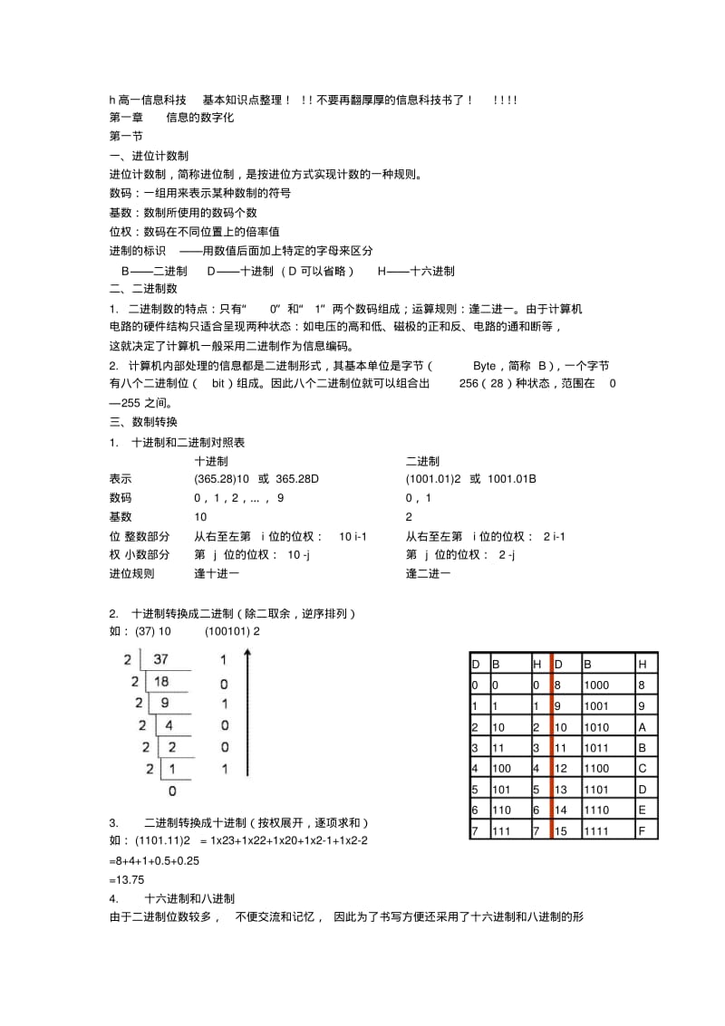 最新-上海高一信息科技基本知识点整理(精华)精品.pdf_第1页