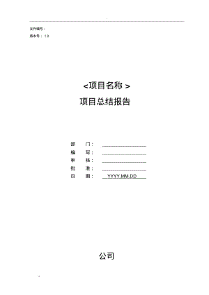 项目总结报告模板.pdf