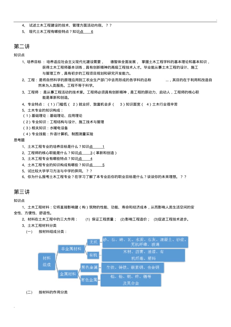 中国石油大学(华东)32学时土木工程概论知识点总结.pdf_第2页