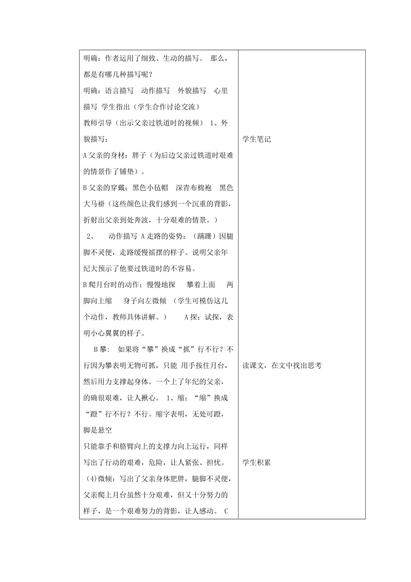 七年级语文上册第一单元第2课背影教学设计北京课改版1.doc_第2页