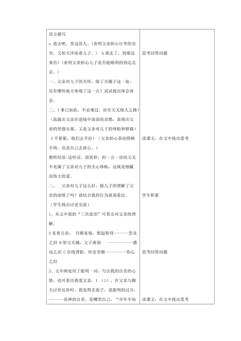 七年级语文上册第一单元第2课背影教学设计北京课改版1.doc_第3页