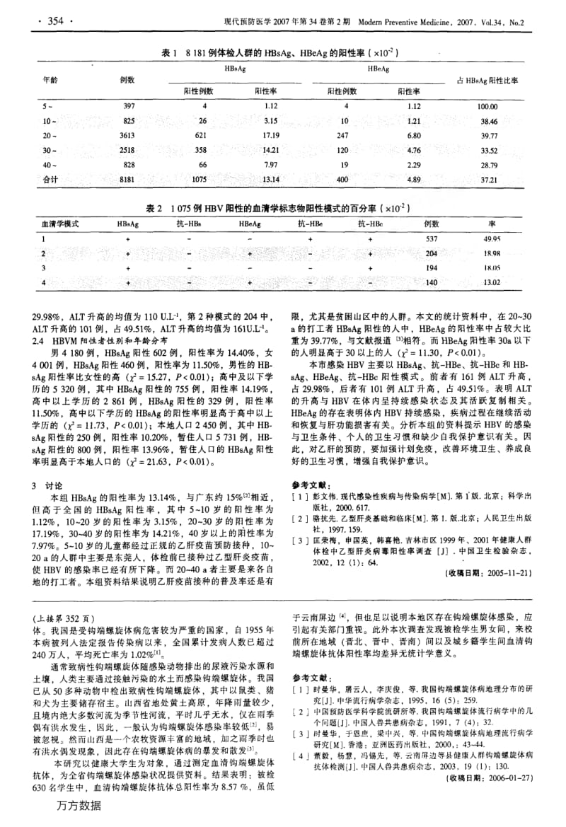 籍大学生钩端螺旋体感染血清学调查.pdf_第2页