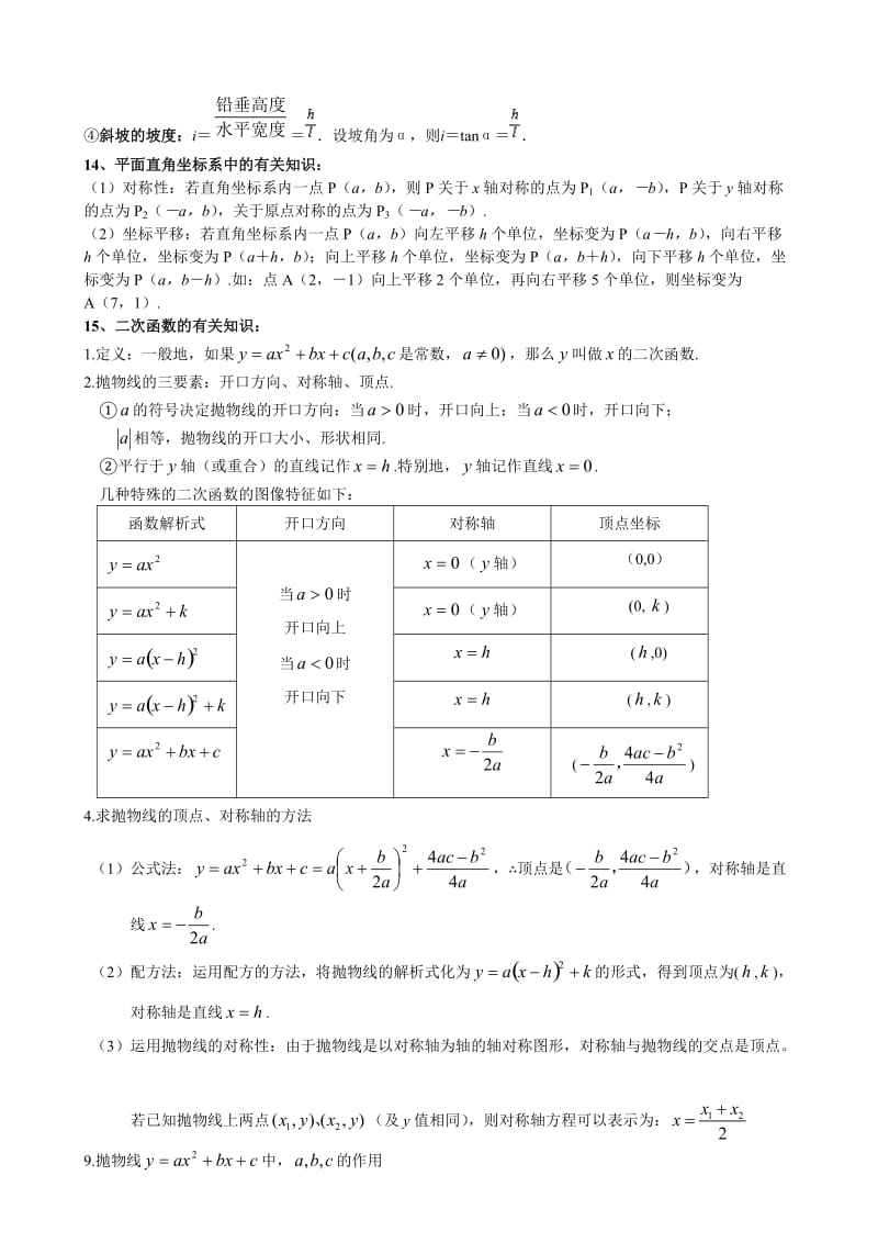 初中数学基本知识点总结精简版.doc_第3页