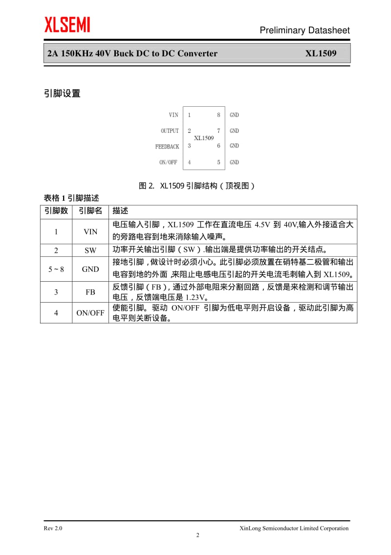 XL1509 中文datasheet.pdf_第2页