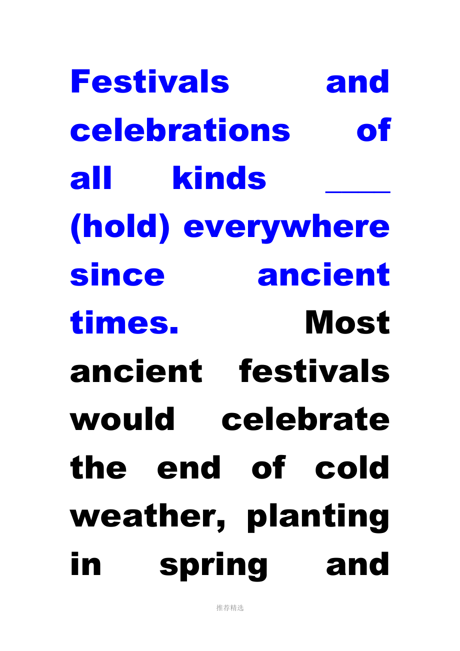 语法填空-Festivals-and-celebrations-of-all-kinds-填空.docx_第1页
