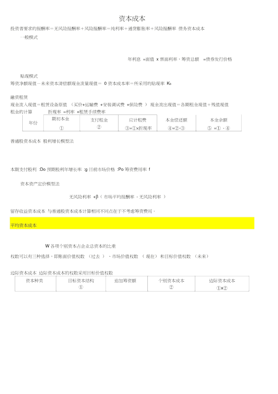 筹资管理总结.doc_第2页