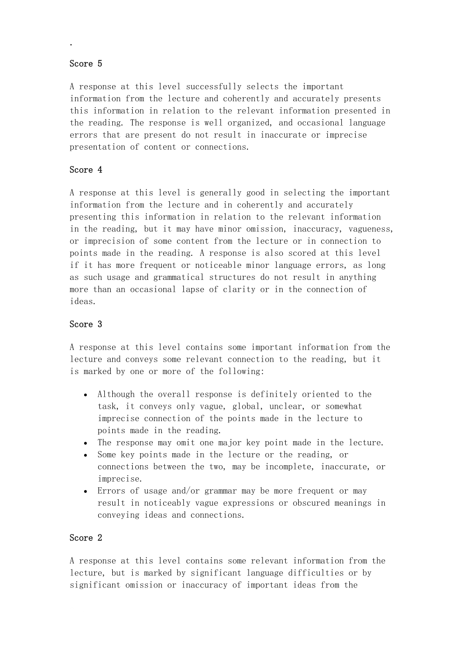 新托福写作评分标准（TOEFLiBTWritingRubircs）.docx_第1页
