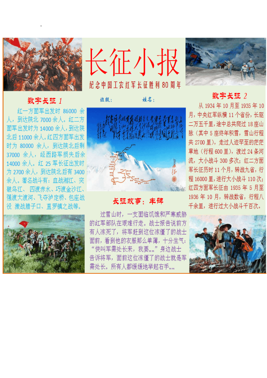 2016年纪念中国工农红军长争胜利八十周年小报4份汇编二.docx_第2页