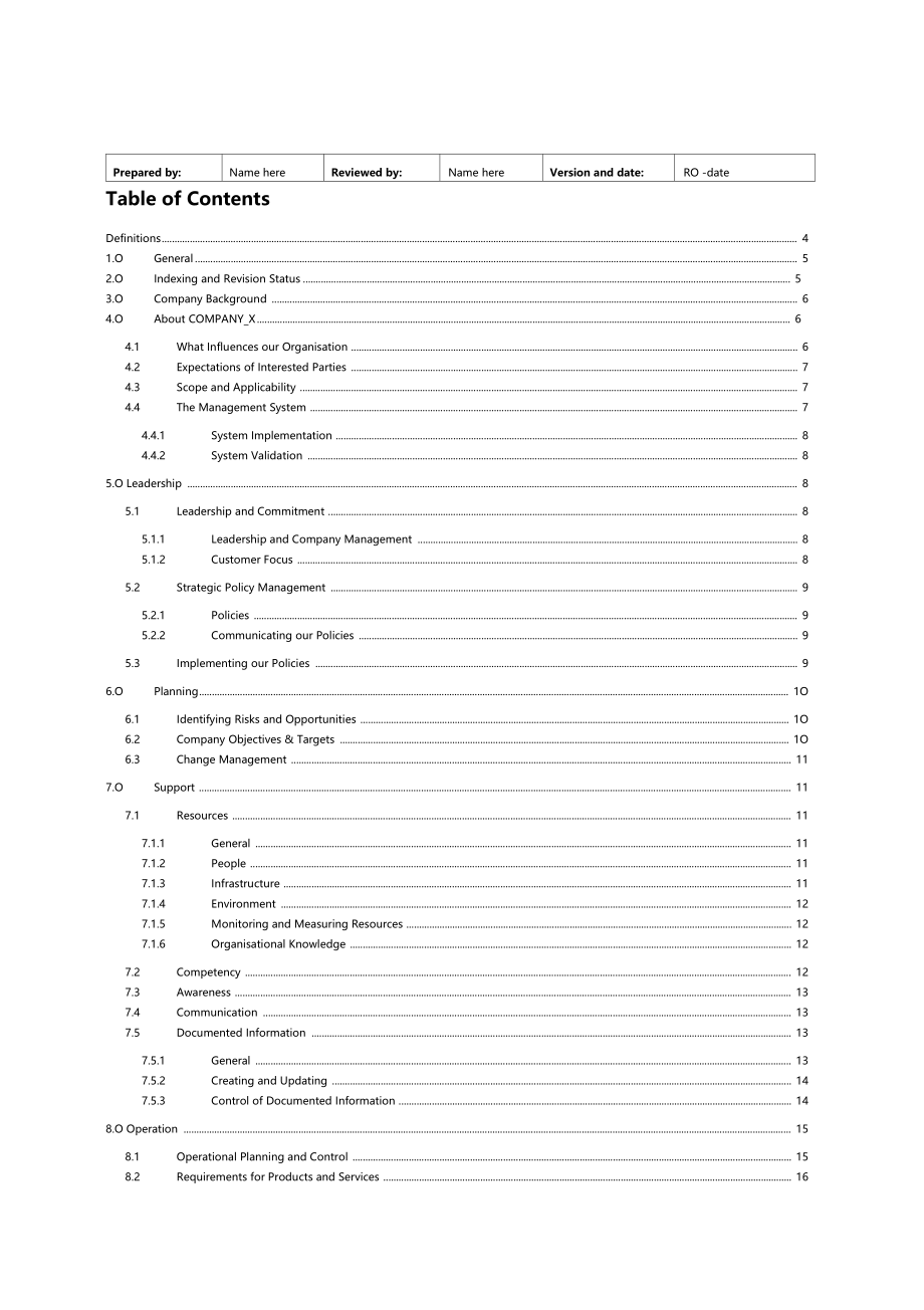 新版三体系质量手册-英文版模板.docx_第2页