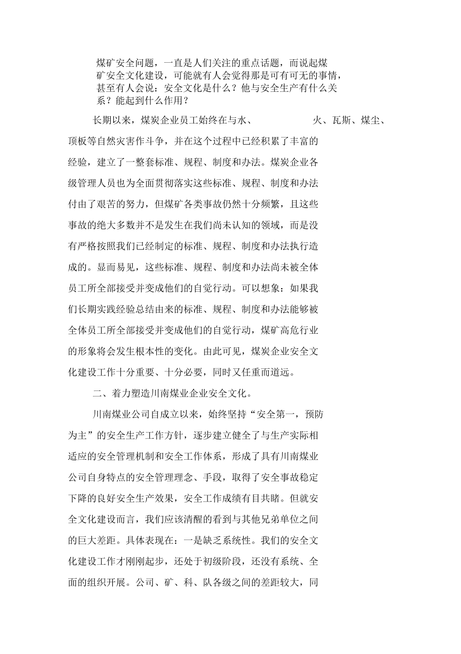 川南煤业公司安全文化建设经验交流会议综述.docx_第2页