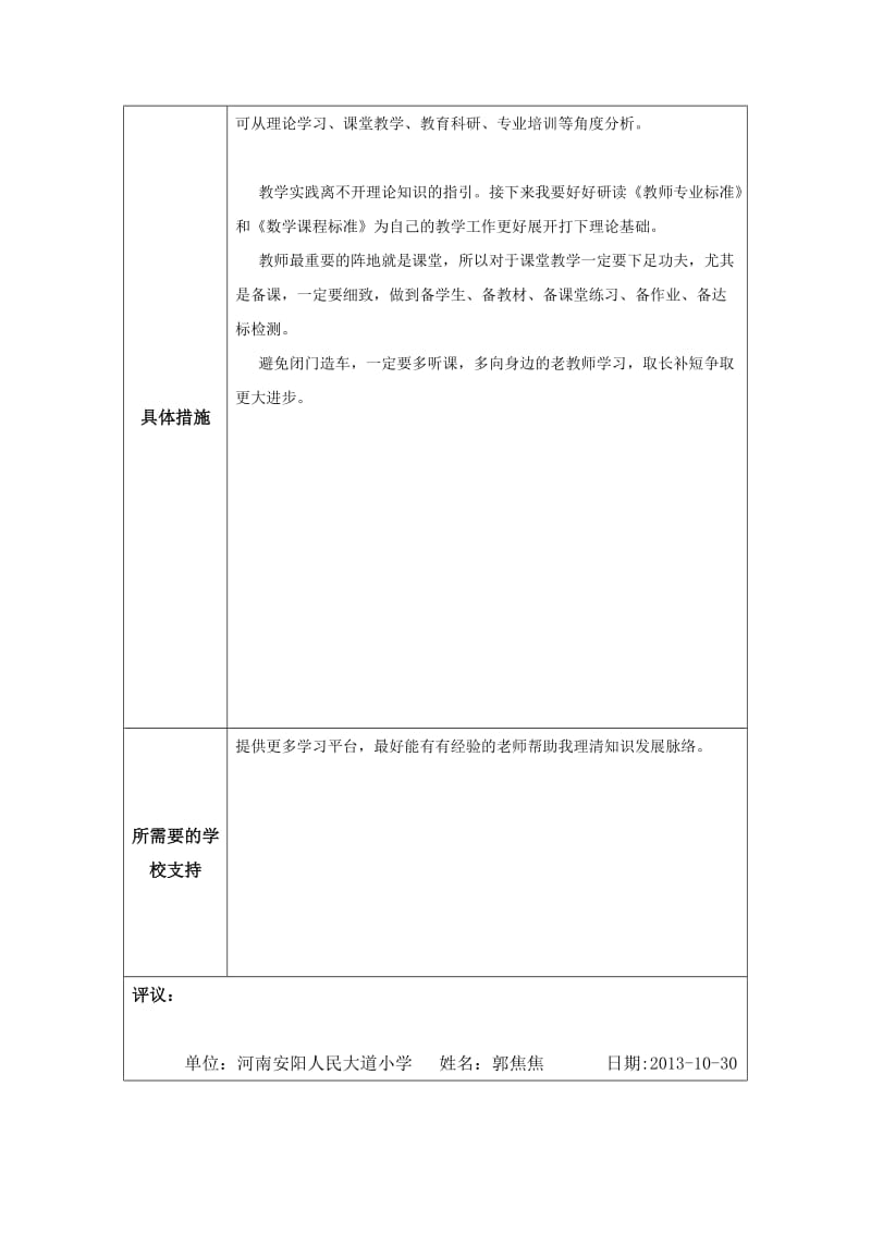 个人专业发展规划（河南郭焦焦).doc_第2页