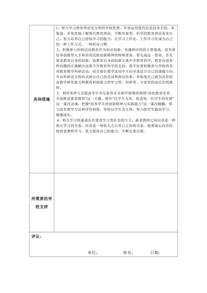 个人专业发展规划(冯杰) (2).doc_第2页