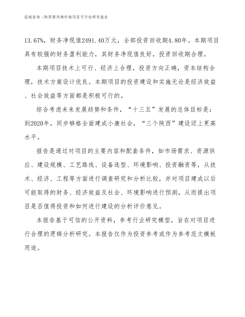 陕西聚丙烯纤维项目可行性研究报告.docx_第3页