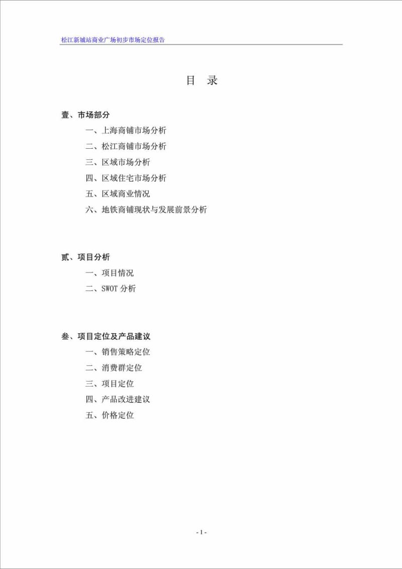 上海松江新城地铁站商业项目市场定位报告.doc_第1页