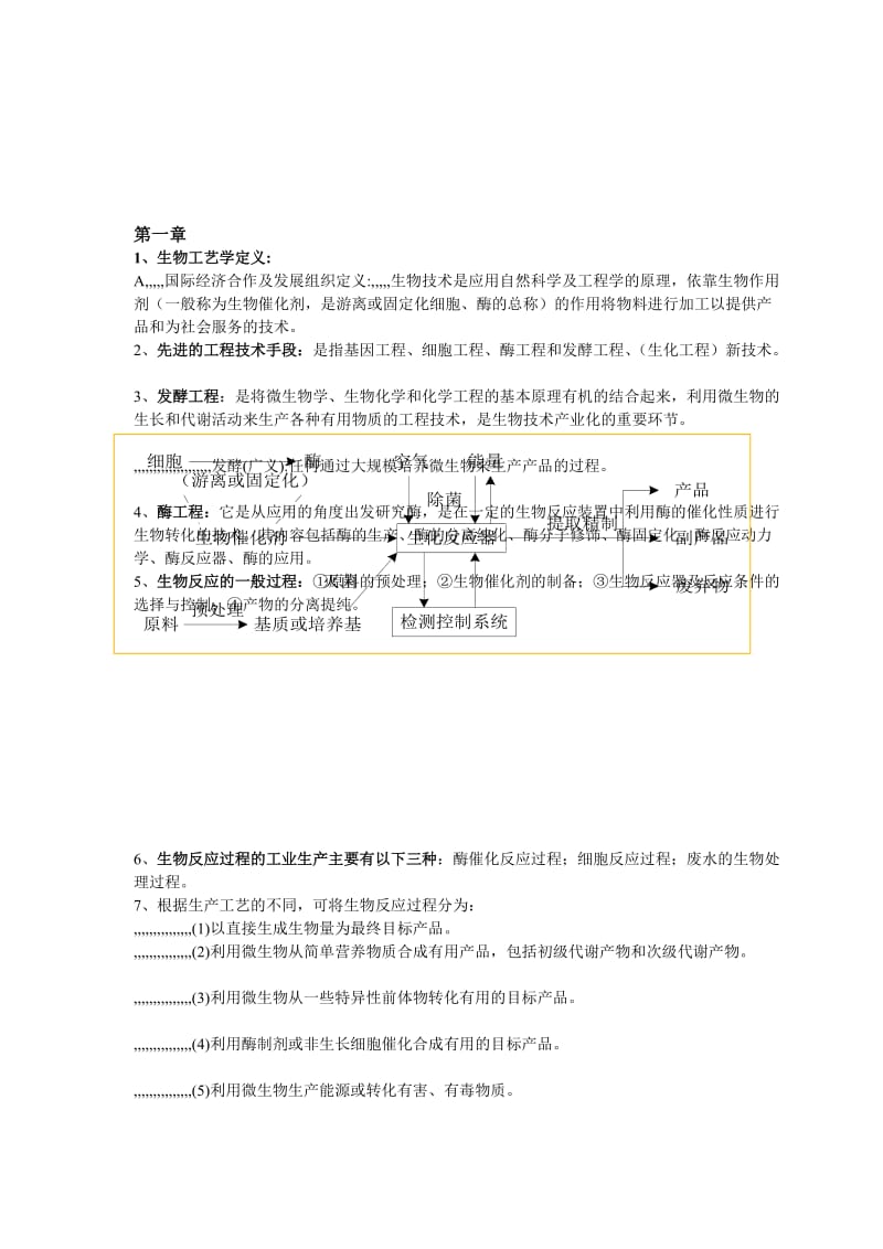 生物工艺学温习资料[精品].doc_第1页