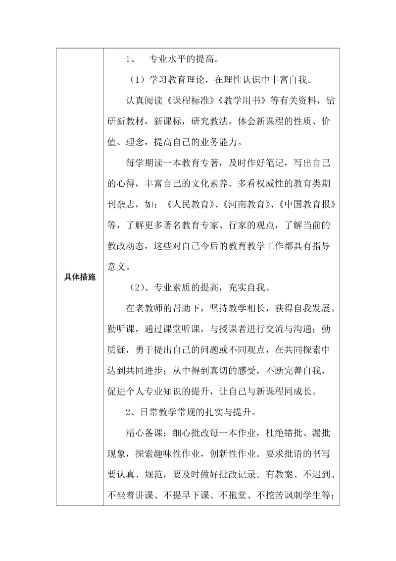 刘鑫个人专业发展规划模板.doc_第2页