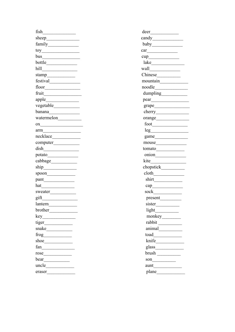 英语名词单数变复数规则及练习.doc_第2页