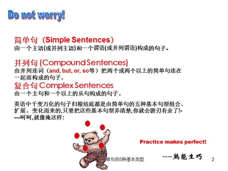 中考英语简单句的5种基本类型课件.ppt_第2页