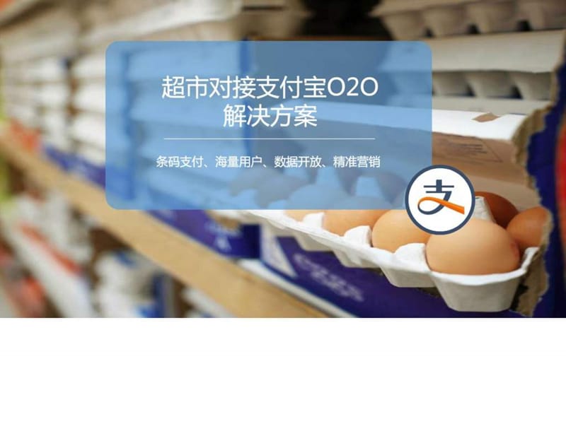 支付宝支付超市行业O2O解决方案商业计划计划解决方案文档课件.ppt_第1页