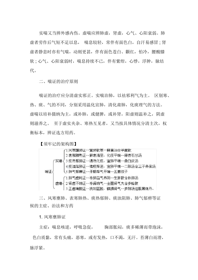 中医执业医师中医内科学复习笔记：喘证.docx_第3页