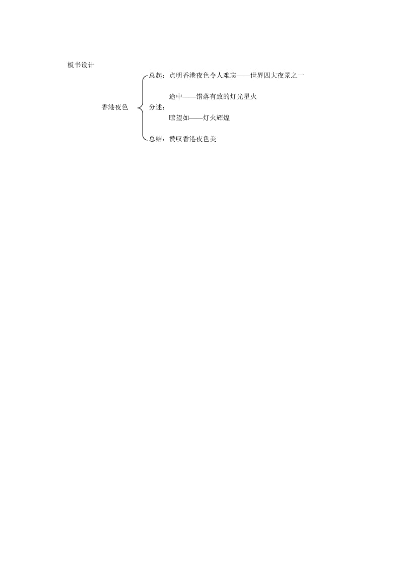 西南师大版三年级语文下册《三单元13 香港夜色》教案_2.doc_第2页