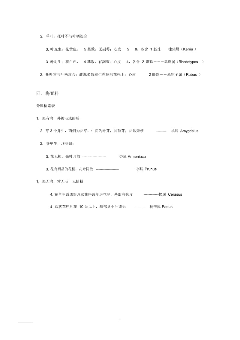 蔷薇科亚科分属分种检索表.docx_第3页