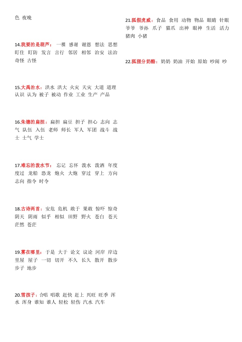 【部编版】统编教材二年级语文上册生字组词、语文园地、课文背诵汇总.docx_第3页