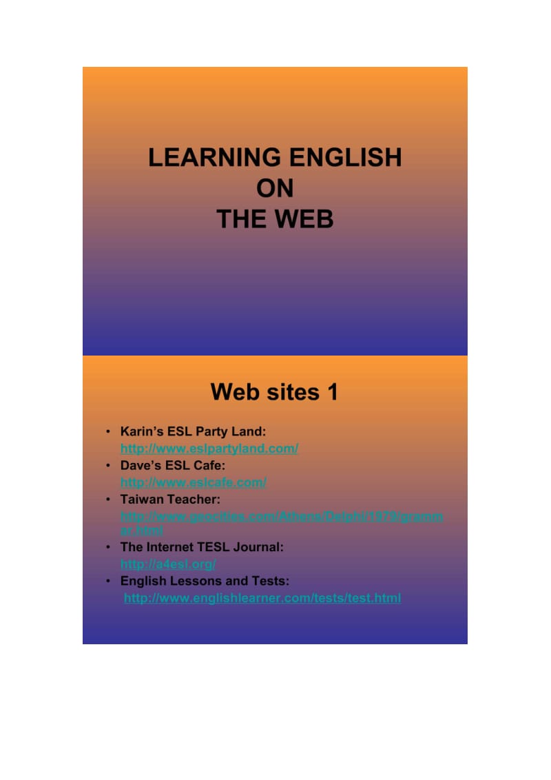 Learning English on the Web.doc_第1页