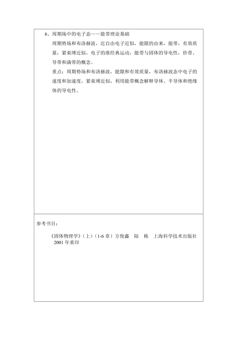 上海大学 414固体物理考试大纲 考研专业课真题.doc_第2页