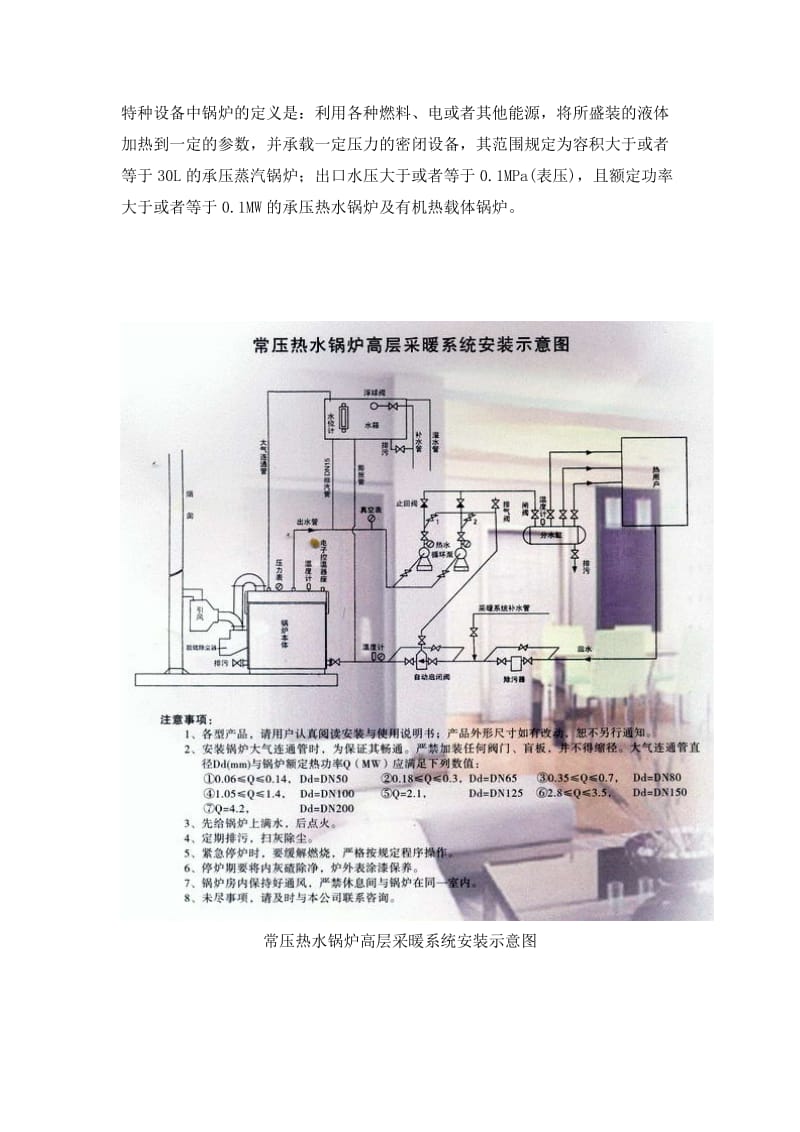 常压热水锅炉安装系统图.doc_第1页