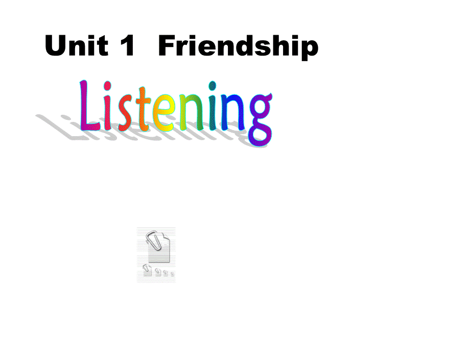 人教版必修1 unit1 Friendship P5 Listening exercise .ppt_第1页