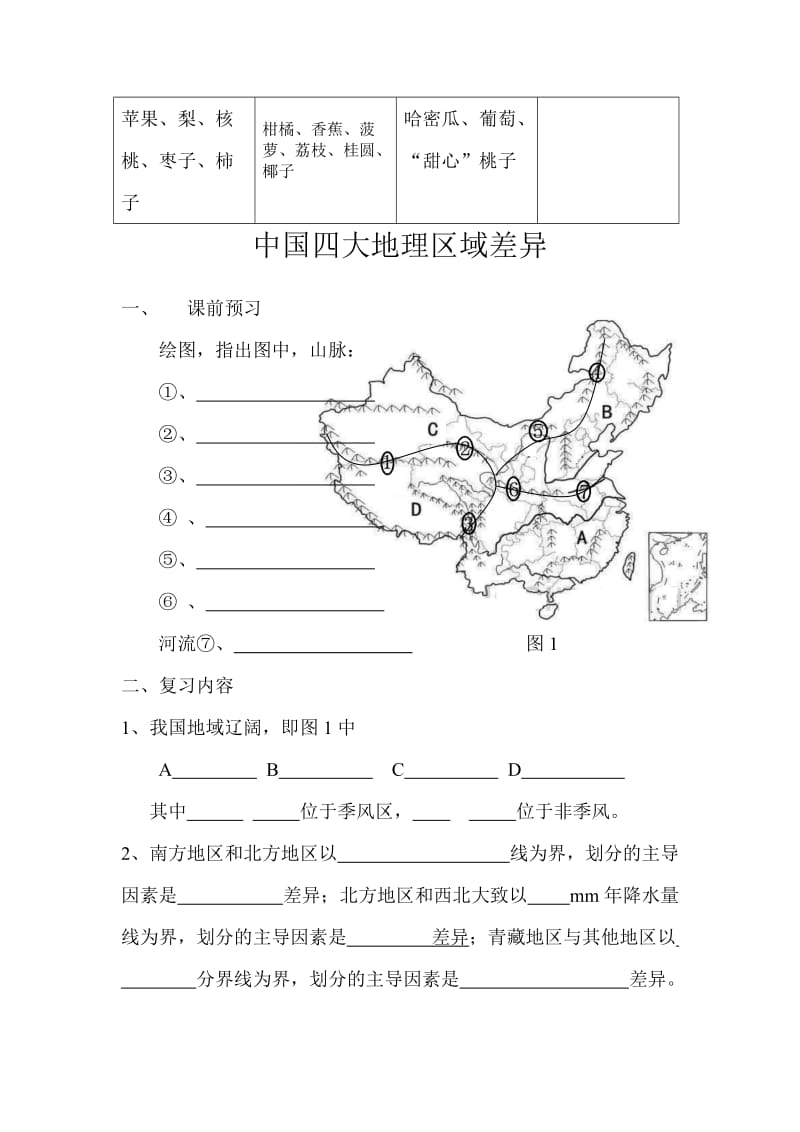 中国四大地理区域差异-复习教案.doc_第2页