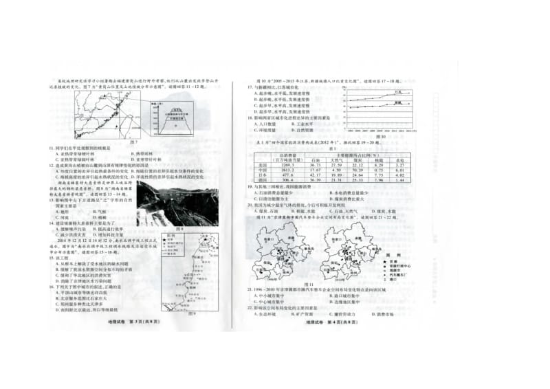 2015年江苏学业水平测试小高考真题地理试卷（扫描版）.doc_第2页